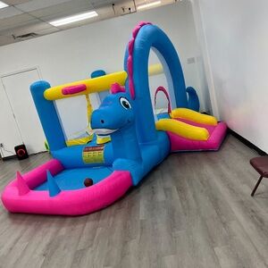 Colorful Inflatable Dinosaur Bounce House